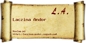 Laczina Andor névjegykártya
